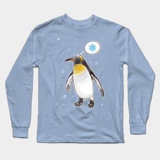 King penguin thinking about snow Long Sleeve T-Shirt